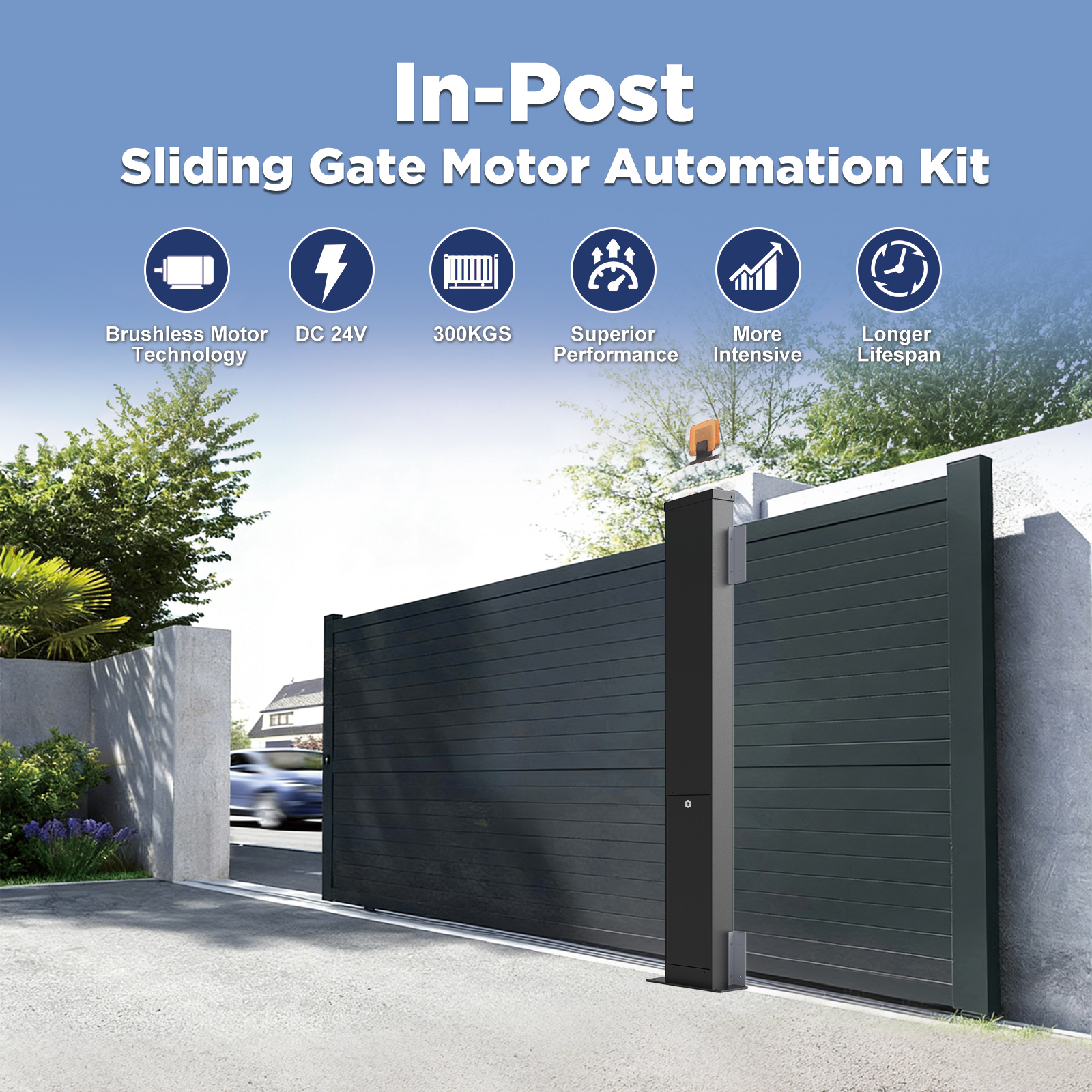 300KG Heavy Duty Post Sliding Gate Motor